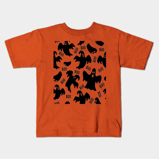 Boo Ghosts Pattern Kids T-Shirt by Family shirts